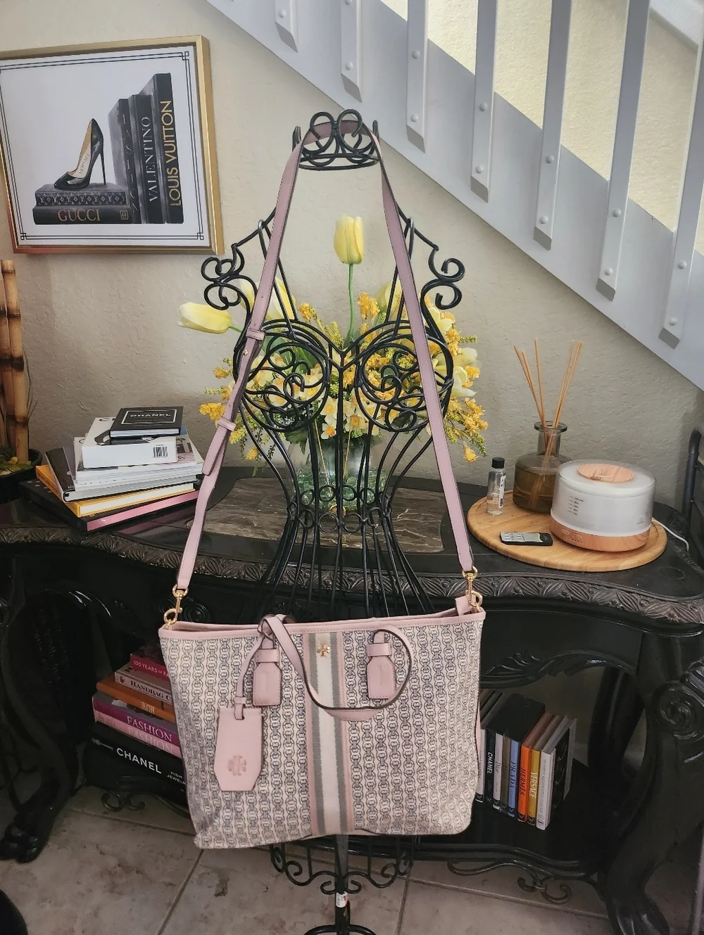 Tory Burch Gemini Link Canvas Small Tote bag